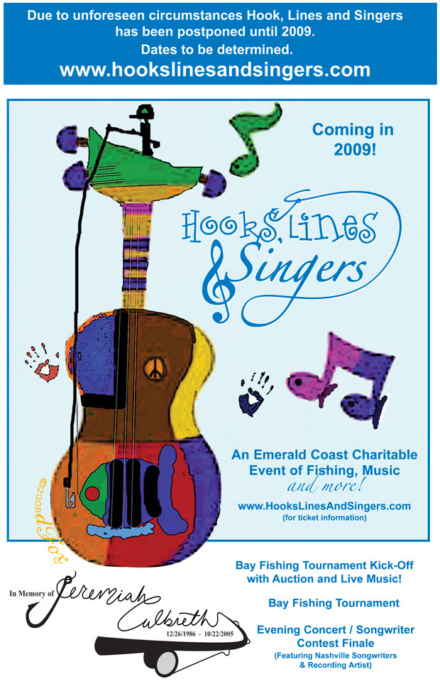 Hooks Lines Singers festival events poster